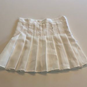 White tennis skirt